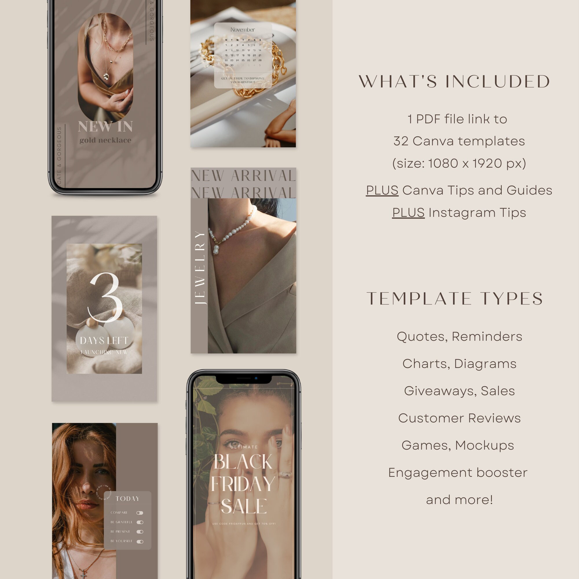 Jewelry Instagram Story Templates Jewellery Social Media - Etsy