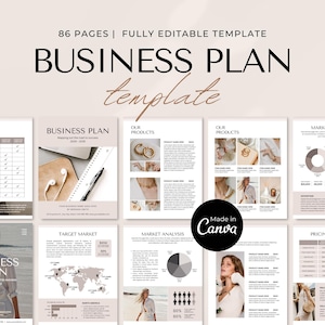 Modelo de Plano de Negócios para Imprimir | Planejador para Pequenas Empresas | Caderno de Exercícios para Startups | Planejador de Atividades Extras | Modelo Canva