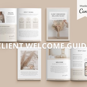Client Welcome Packet Template |New Client Service Guide | Virtual Assistant Welcome Packet | Coaching Onboarding Template | Canva Template
