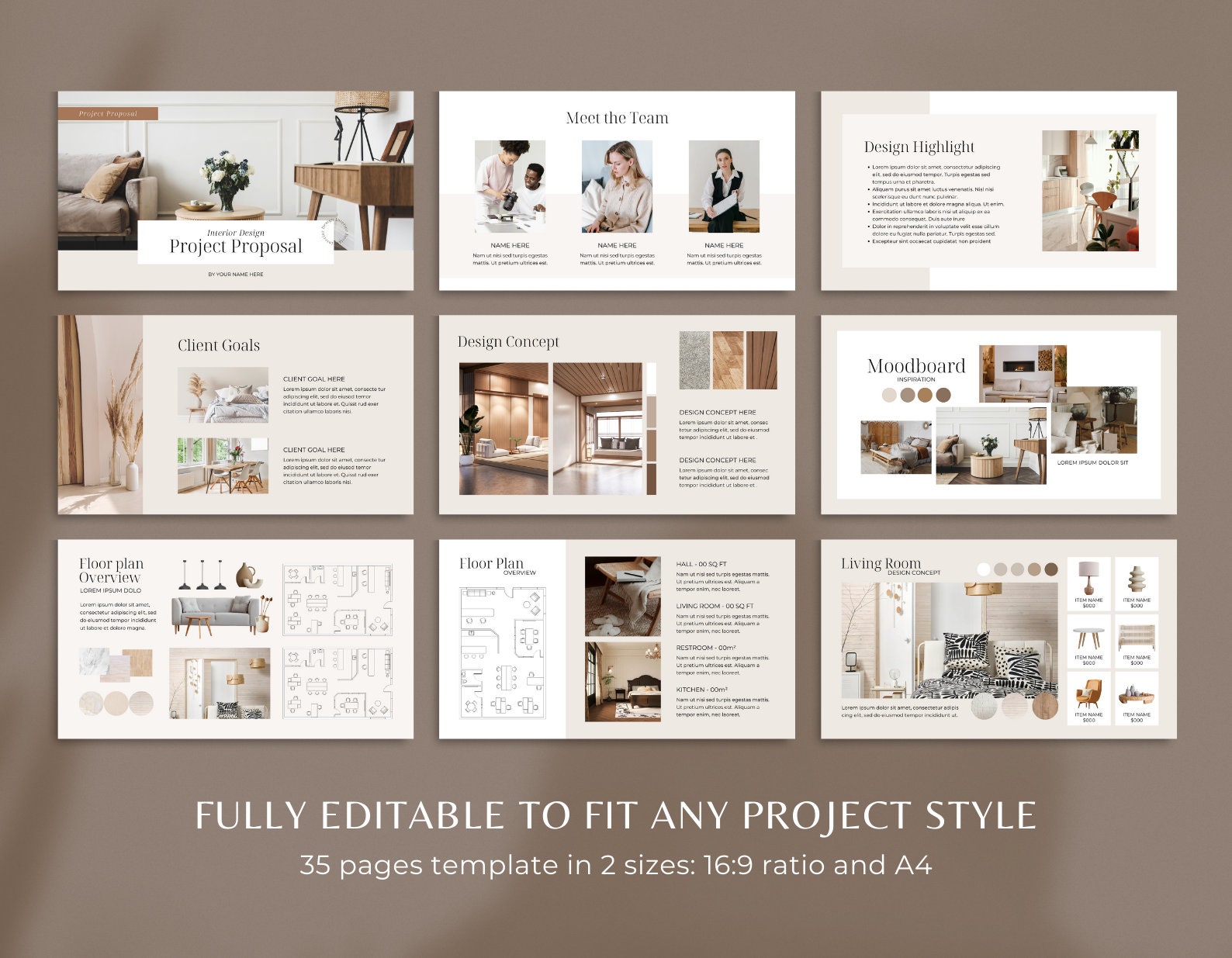 Interior Design Template | Client Presentation Template | Interior ...