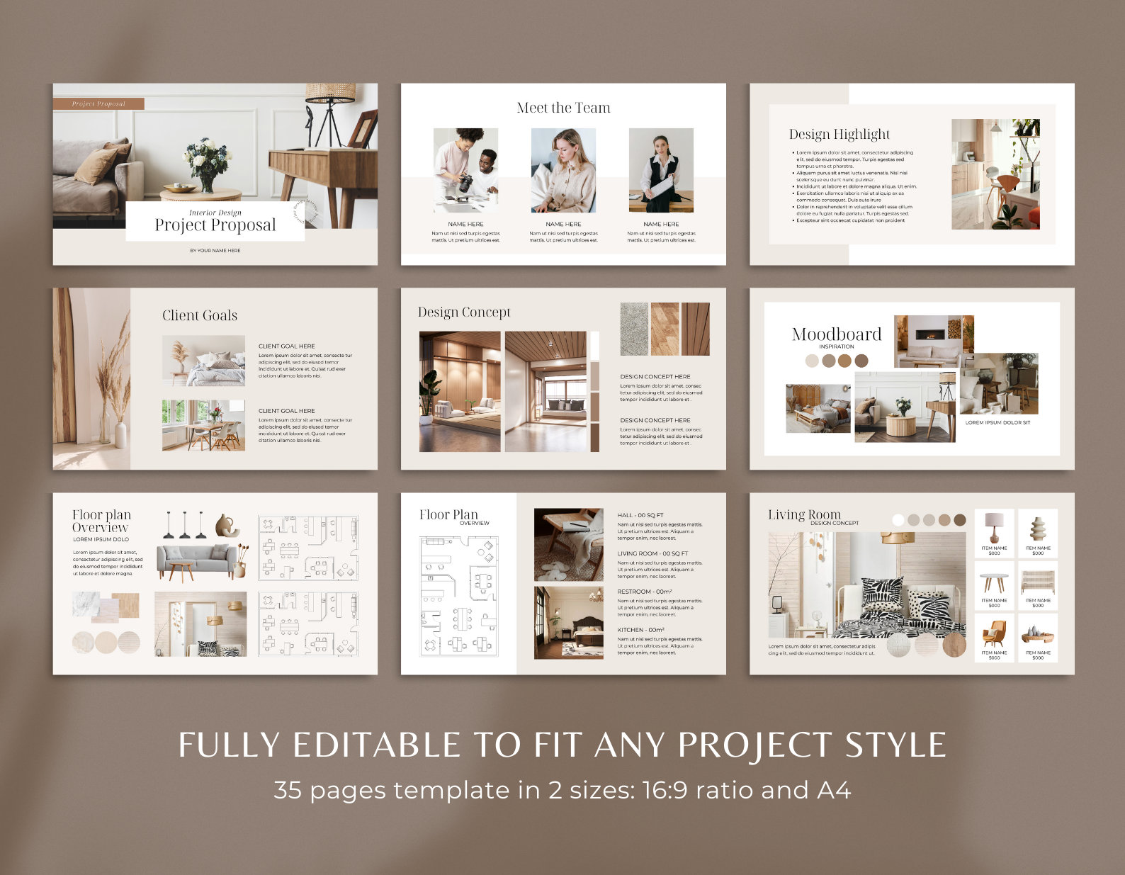 Interior Design Template | Client Presentation Template | Interior ...