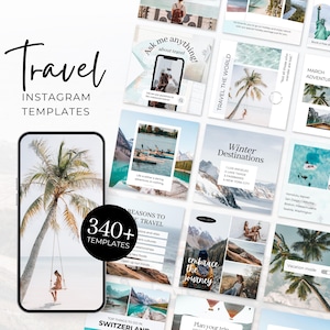 Travel Instagram Templates | Travel Agent Instagram Post | Travel Blogger Templates | Travel Influencer Instagram | Vacation Resort Template