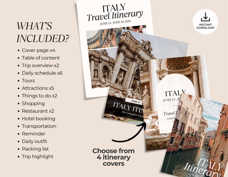 Editable Travel Itinerary Template | Trip Itinerary | Printable Travel Guide | Travel Agent Planner | Holiday Honeymoon Vacation Planner image 5