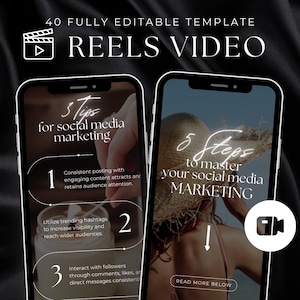Faceless Instagram Reels | Coach Instagram Reels | Instagram Video Reels | Social Media Instagram Templates | Canva Template
