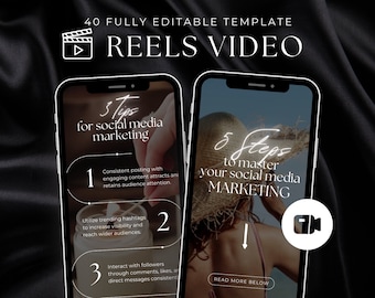 Faceless Instagram Rollen | Coach Instagram Rollen | Instagram Video Rollen | Social Media Instagram Vorlagen | Canva Vorlage
