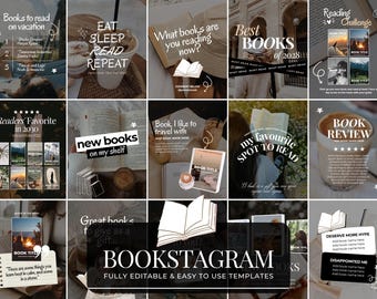 Bookstagram投稿テンプレート | おしゃれなInstagram Canvaテンプレート