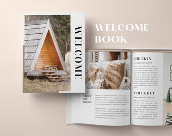 Airbnb Welcome Book Template | House Host Manual Guidebook Template | Real Estate Canva Template | Vacation Rental Template