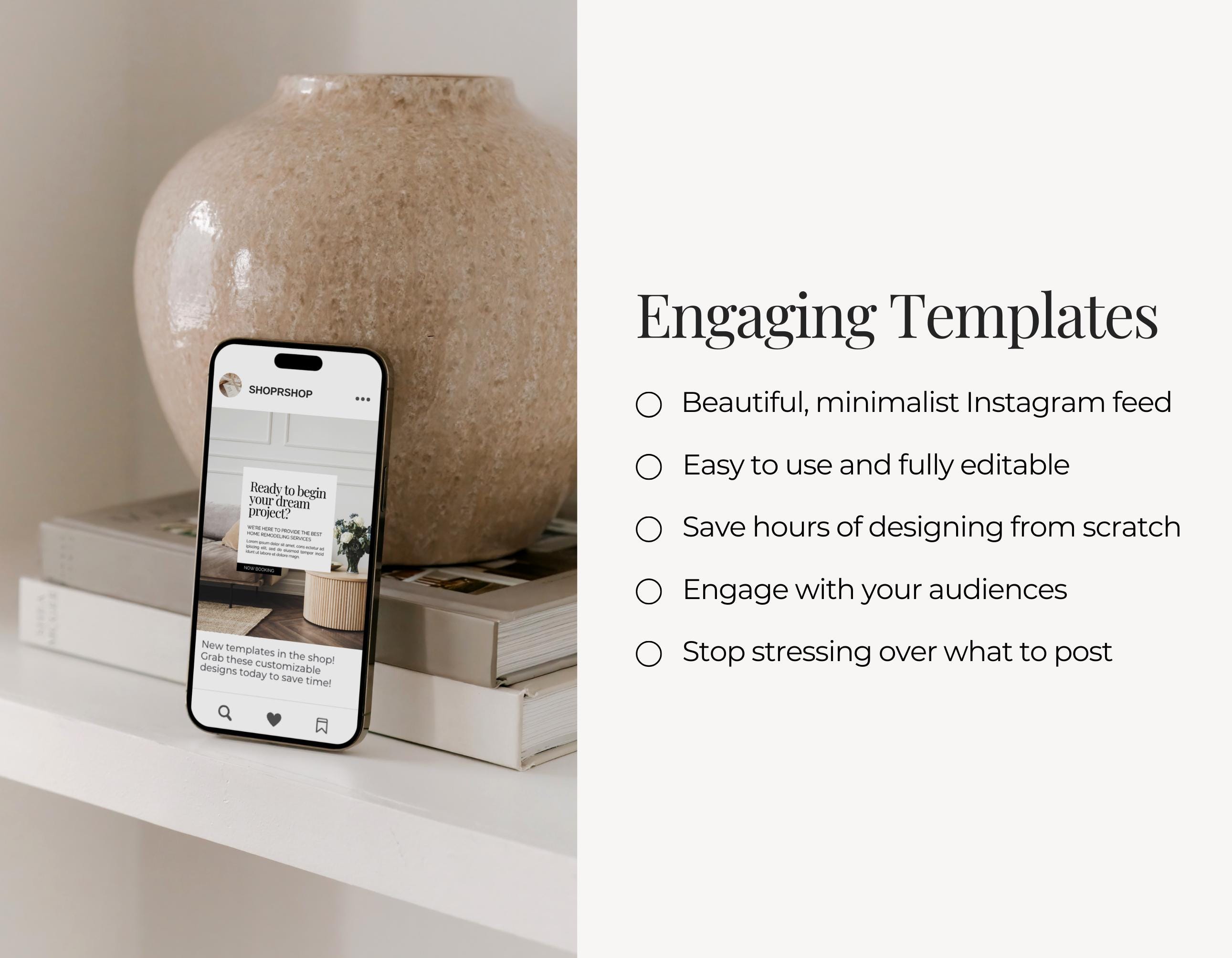 Interior Design Instagram Post Template | Interior Design IG Post ...