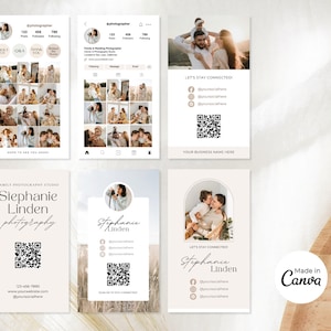 Instagram Business Card | IG Business Card | QR code Business Card | Photography Template | Photographer Business Card image 4