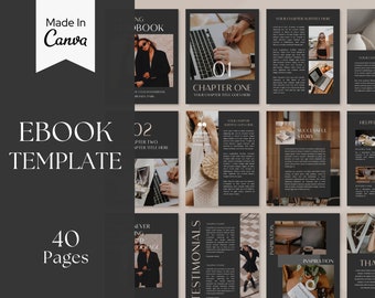 Ebook Template Canva | Coaching Guide Book Canva Template| Lead Magnet | Course Creator Template | Modern Workbook
