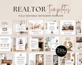 Real Estate Instagram Post & Highlight Templates | Realtor Instagram Templates | Realtor Social Media Marketing Templates | Canva Template