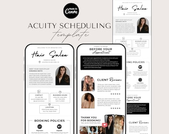 Acuity Scheduling Template| Hair Stylist Acuity Scheduling |  Makeup Acuity Booking Website | Hair Salon, Nail, Lash Tech, Makeup Artist