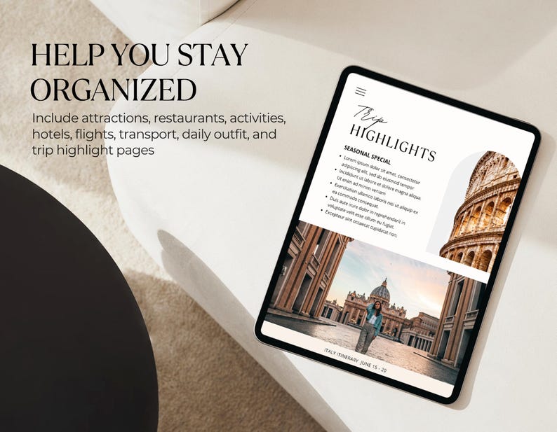 Editable Travel Itinerary Template | Trip Itinerary | Printable Travel Guide | Travel Agent Planner | Holiday Honeymoon Vacation Planner image 4