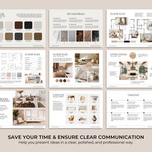 Interior Design Presentation Template | Client Moodboard, Floor Plan | 56 Pages Canva Template image 5