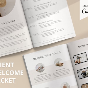 Client Welcome Packet Template |New Client Service Guide | Virtual Assistant Welcome Packet | Coaching Onboarding Template | Canva Template
