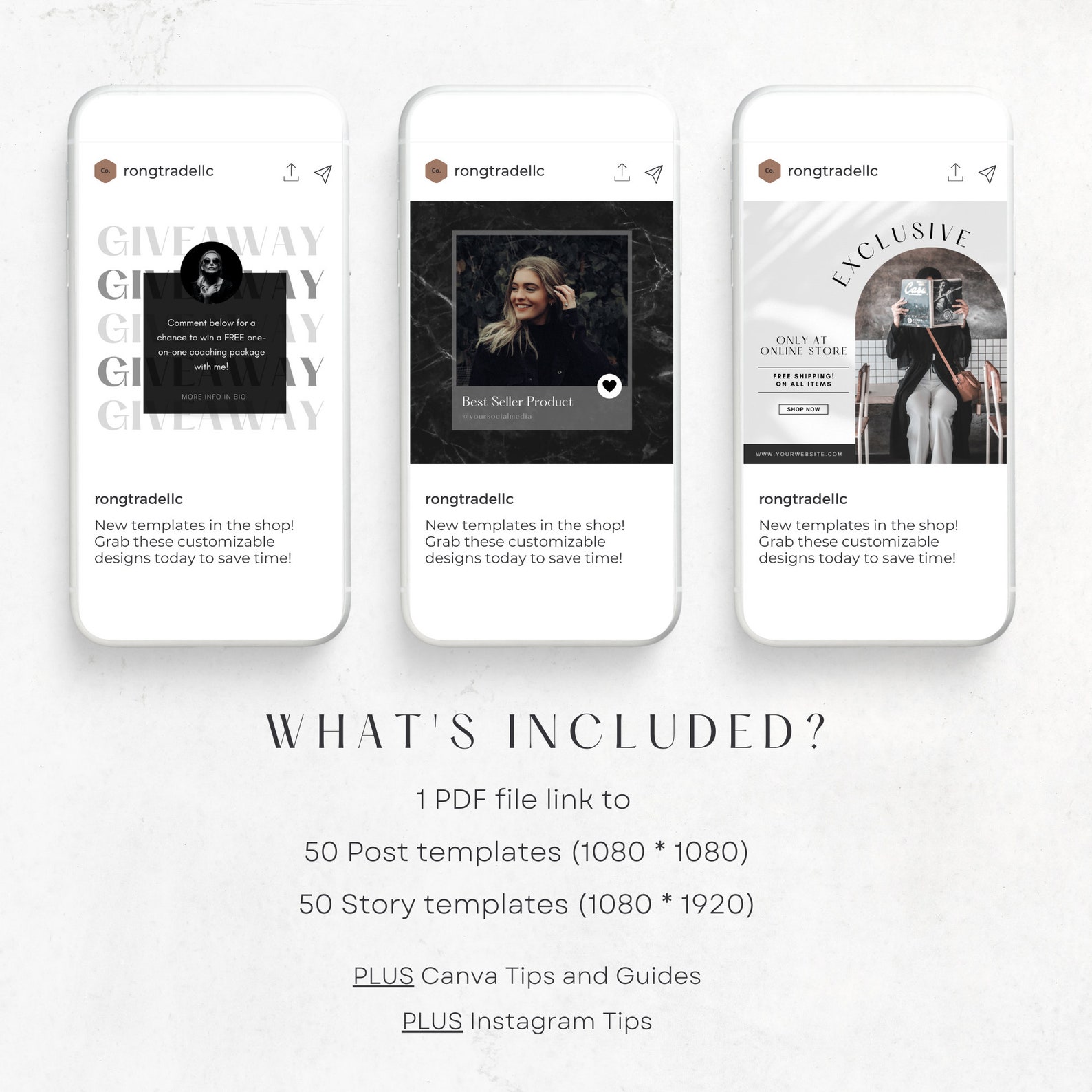 Black White Instagram Post Templatesesthetician Instagram Etsy