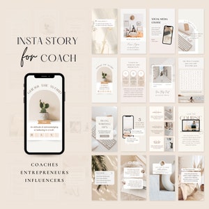 75 Esthetician Instagram Story Templates|  Minimalism Coach Instagram Story| Blogger instagram canva| aesthetic Instagram Post| Boho Theme