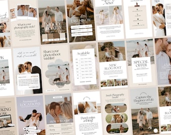 Photography Instagram Story Template | Photographer Template | Social Media Canva Template | Mini Session Wedding Photography Template