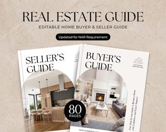 Real Estate Buyer and Seller Guide Bundle | Real Estate Guide Template Bundle | Home Selling Buying Process | Realtor Buyer & Seller Packet