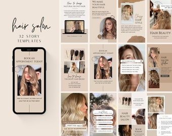 Hair stylist Instagram Story Template | Hair Beauty Salon Social Media | Hair care Business Wig Instagram Template