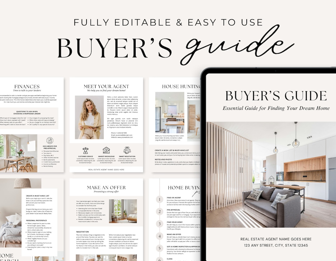 Real Estate Home Buyer Guide Real Estate Marketing Template Home Buying ...