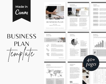 Small Business Plan Template | Small Business Planner Printable | Start Up Business Plan | Editable Canva Template