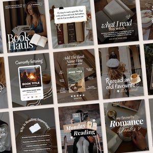 Bookstagram-mall | 80 estetiska Instagram-inlägg för Canva bild 10
