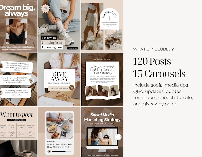 Instagram Post Templates | Social Media Manager Templates | Instagram Engagement | Digital Marketing Posts | Branding Kit image 2