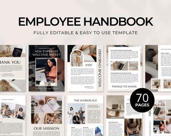 Employee Handbook Template | Training Manual Template | Employee Welcome Packet| Employee Onboarding Template | HR New Hire Onboarding