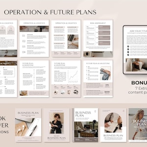 Business Plan Template Printable | Small Business Planner | Start Up Workbook | Side Hustle Planner | Canva Template image 7