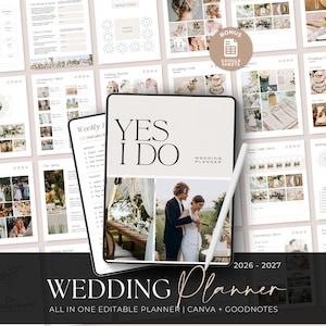 Wedding Planner Bundle | Digital Wedding Planning Book | Wedding Checklist Binder | GoodNotes Notability iPad Planner