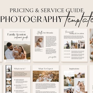 Photography Welcome Guide | Family Photography Style Guide | Photographer Pricing Template | Client guide for photographers | Family Session