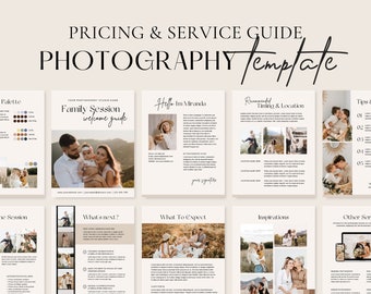 Photography Welcome Guide | Family Photography Style Guide | Photographer Pricing Template | Client guide for photographers | Family Session