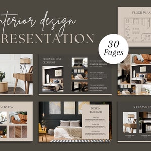Interior Design Template | Client Presentation Template | Interior Designer Moodboard | E-Design Presentation Board | Canva Template