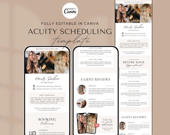 Acuity Scheduling Template| Hair Stylist Acuity Scheduling |  Makeup Acuity Booking Website | Hair Salon, Nail, Lash Tech, Makeup Artist