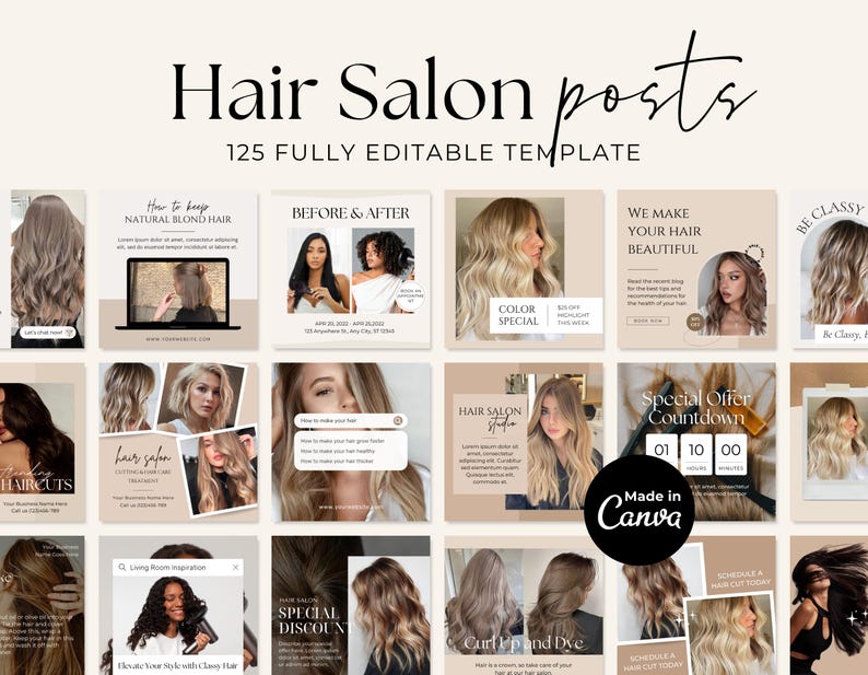 Hair Stylist Instagram Post Template | Hair Beauty Salon Social Media ...