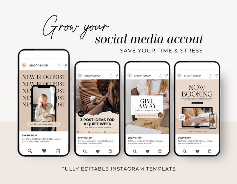 Instagram Post Templates | Social Media Manager Templates | Instagram Engagement | Digital Marketing Posts | Branding Kit image 4