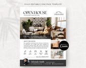 Editable Open House Flyer Template | Real Estate Marketing | Canva Template