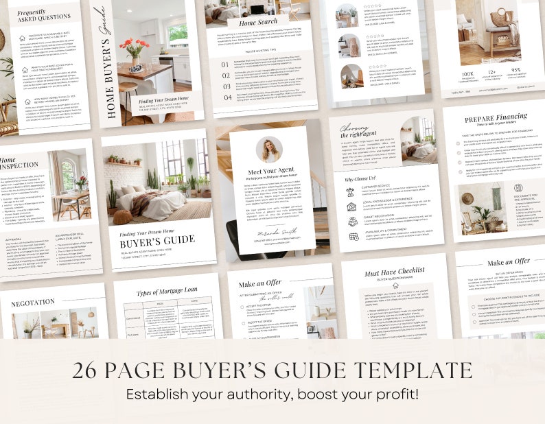 Home Buyer's Guide Template | Real Estate Buyer Packet | Canva Template ...