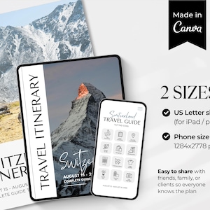 Editable Travel Itinerary Template | Trip Itinerary | Printable Travel Guide | Travel Agent Planner | Holiday Honeymoon Vacation Planner image 5