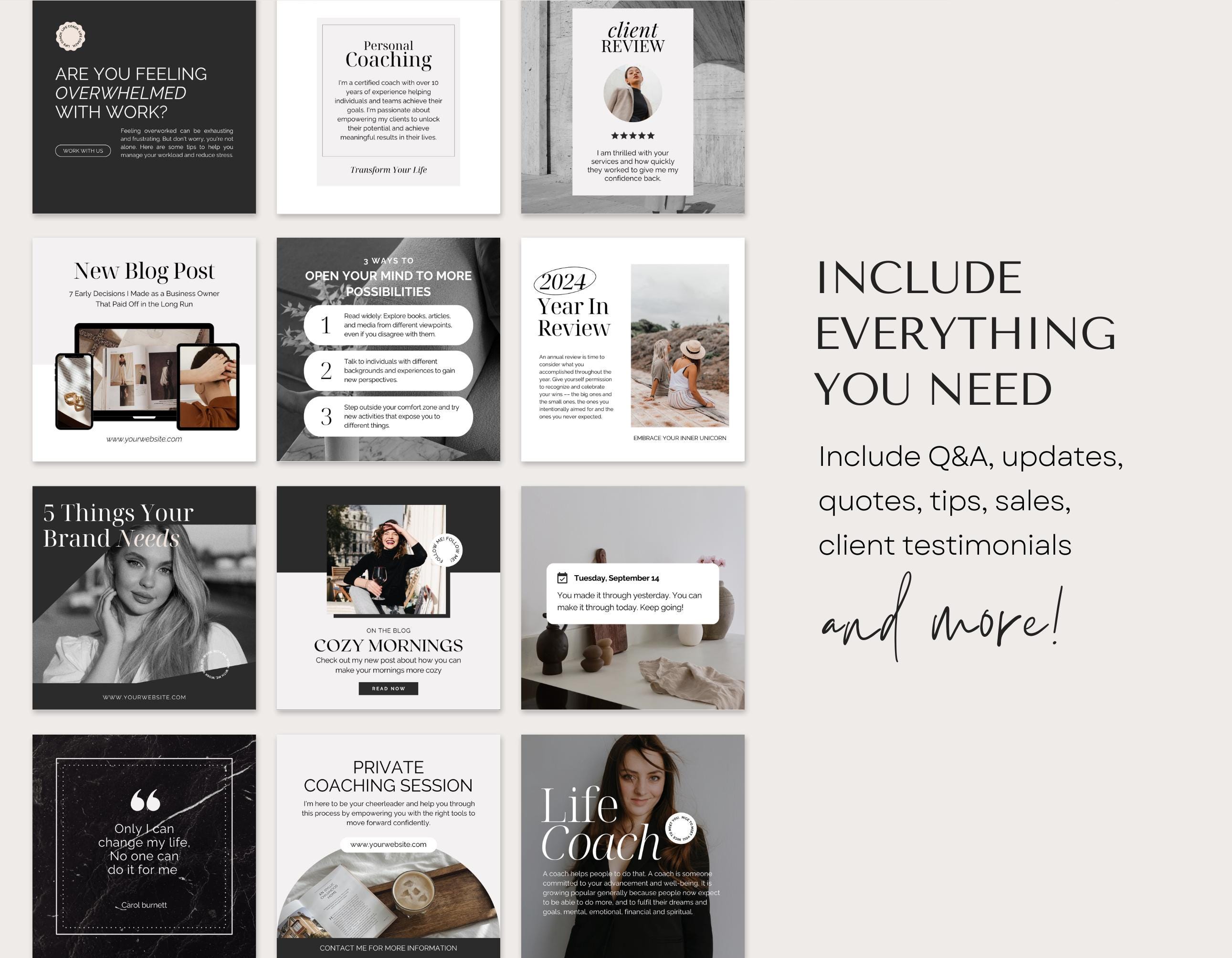 Coaching Instagram Post Template | Coach Social Media |life Coach ...