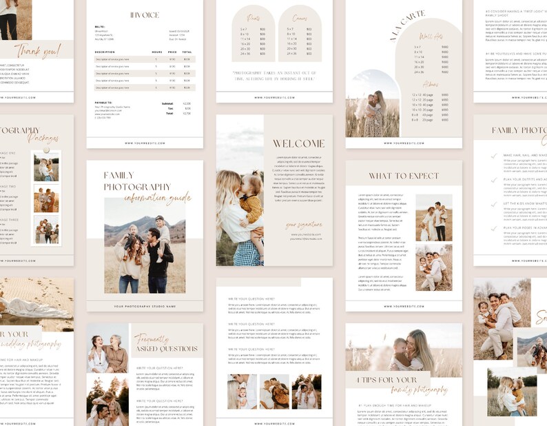 Family Photography Welcome Guide Template| Client Guide Template ...