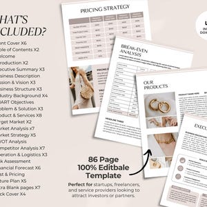 Business Plan Template Printable | Small Business Planner | Start Up Workbook | Side Hustle Planner | Canva Template image 3