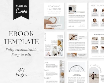Ebook Template Canva | Coaching Guide Book Canva Template| Lead Magnet | Course Creator Template | Modern Workbook