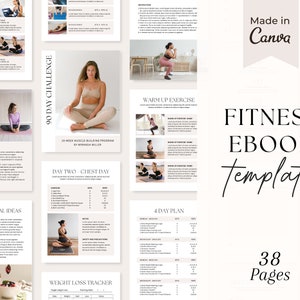 Fitness Ebook Template | Fitness Program Planner | Fitness Yoga Coach Template | Nutrition Coach | Workout Personal Training | Gym Packet