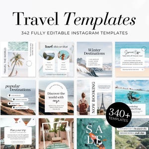 Travel Instagram Templates | Travel Agent Instagram Post | Travel Blogger Templates | Travel Influencer Instagram | Vacation Resort Template