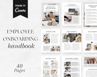 Employee Onboarding Template | New Hire Handbook | Training Manual Template | Employee Welcome Packet| HR New Hire Onboarding