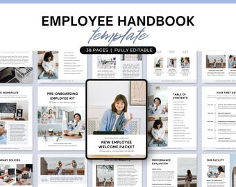Employee Onboarding Template | New Hire Handbook | Training Manual Template | Employee Welcome Packet| HR New Hire Onboarding