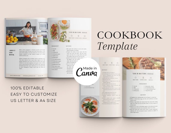 Free, printable, customizable recipe book cover templates