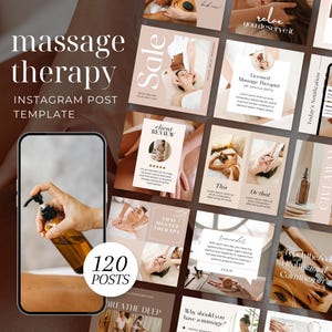 Massage Therapist Instagram Templates | Massage Therapy Social Media Post | Esthetician Beauty Spa Marketing